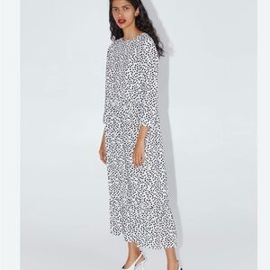 Zara Polka Dot Midi Dress